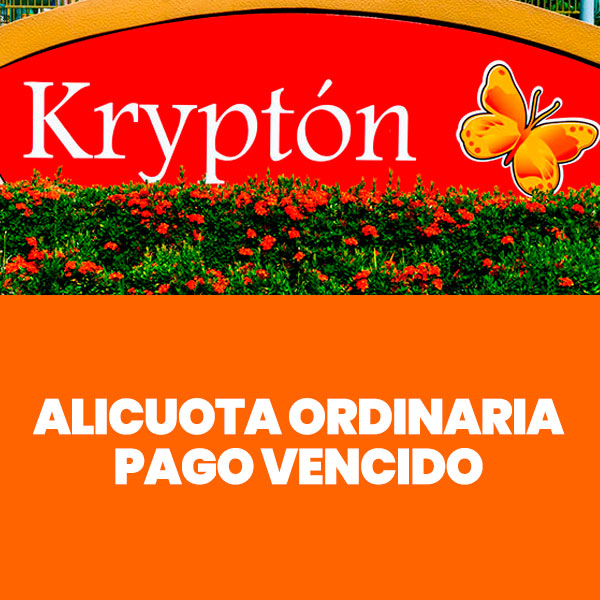 Alícuota ordinaria - Pago vencido