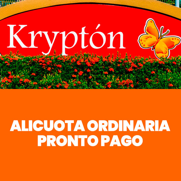 Alícuota ordinaria - Pronto pago